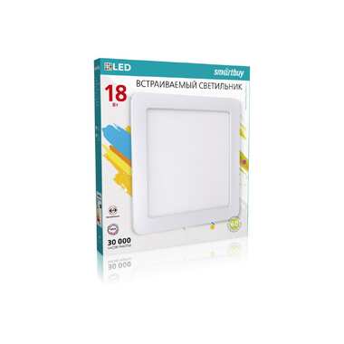 Встраиваемый светильник Smartbuy LED DL Square-18w/6500K/IP20 SBL-DLSq-18-65K