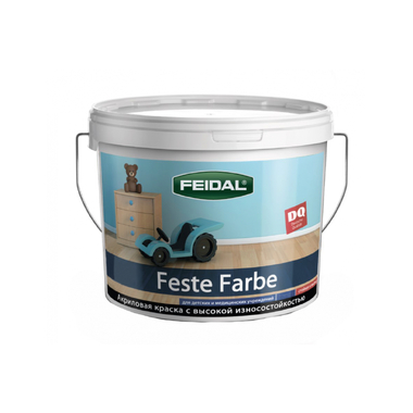 Антивандальная краска Feidal Feste Farbe База 1 Морозостойкая 2,5 л 20050