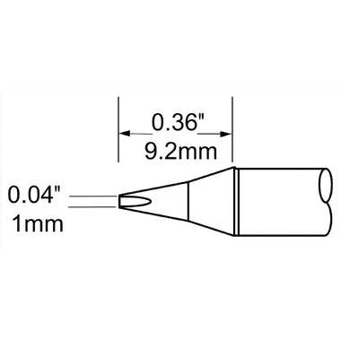 Наконечник (1х9.2 мм; клин) для MFR-H1 METCAL SCP-CH10