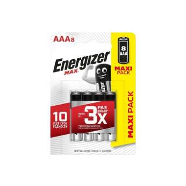 Батарейка Energizer ENR MAX AAA BP8 RU 7638900410228