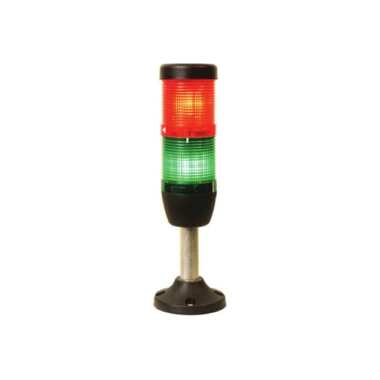 Сигнальная колонна Emas 50мм, красная, зелёная, с зуммером 220В, IK52L220ZM03