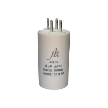 Пусковой конденсатор JB Capacitors 4 мкф, 450 В, 35x65, jfs-12 (cbb60-a) (клеммы), JFS12A6405J000000B-96