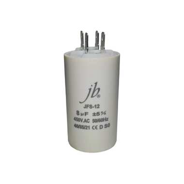 Пусковой конденсатор JB Capacitors 8 мкф, 450 В, 35x65, jfs-12 (cbb60-a) (клеммы), JFS12A6805J000000B-98