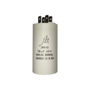 Пусковой конденсатор JB Capacitors 16 мкф, 450 В, 40x73, JFS-12 (CBB60-A) (клеммы), JFS12A6166J000000B-100
