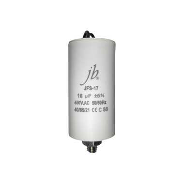 Пусковой конденсатор JB Capacitors 16 мкф, 450 В, 35x68, jfs-17 (гибкие выводы+болт), JFS17A6166J000000B-101