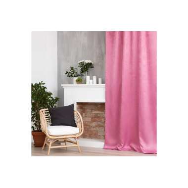 Портьерная штора Этель Классика цвет розовый, на шторной ленте, 270х300 см, 100% полиэстер 5800379