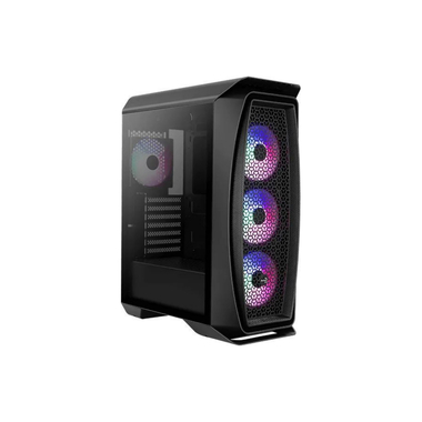 Корпус MidiTower AEROCOOL ONE-FROST-G-BK-V1 black (ATX, без БП, 2xUSB3.2) (4710562752328)