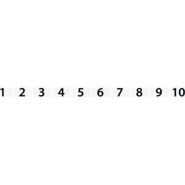 Горизонтальная маркировка Klemsan DO10/10; 101-110, 500 шт. 0.0.0.5.504510