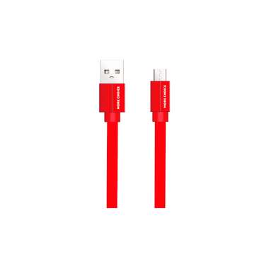 Дата-кабель More Choice USB 2.1A для micro плоский USB нейлон 1м K20m Red