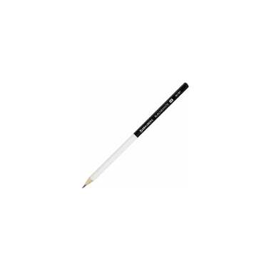 Чернографитный карандаш BRAUBERG Black White 1 шт, HB, корпус черно-белый 181767