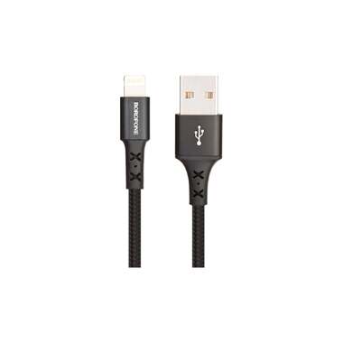 Usb кабель Borofone bx20 enjoy lightning 8-pin, 1м, нейлон, черный 0L-00043141