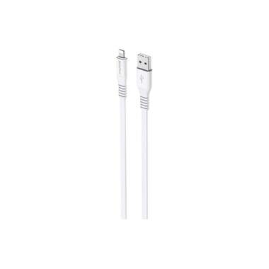 Usb кабель Borofone bx23 wide power lightning 8-pin, 1м, 2.4a, pvc, белый 0L-00051123