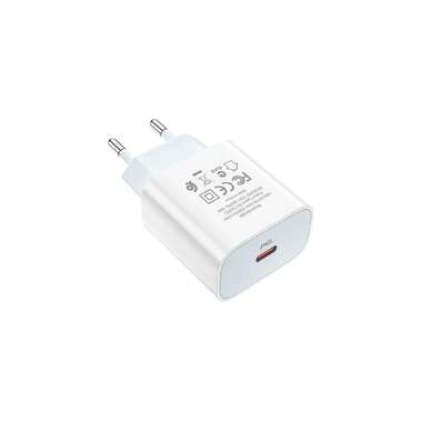 Сетевое зарядное устройство Borofone ba38a plus speedy 1xusb-c pd 20w, 3a, белый 0L-00050784