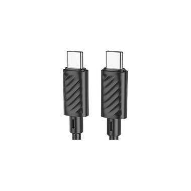 Usb-c кабель Hoco x88 gratified type-c, 3а, pd60w, 1м, pvc (черный) 0L-00056439