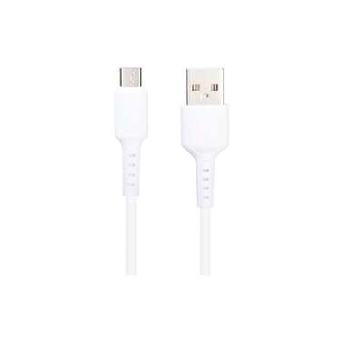 Usb кабель Borofone bx16 easy microusb, 1м, pvc, белый 0L-00043169