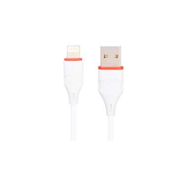 Usb кабель Borofone bx17 enjoy lightning 8-pin, 1м, pvc, белый 0L-00043160