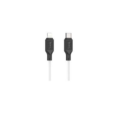 Usb-c кабель Hoco x90 cool lightning 8-pin, 3а, pd20w, 1м, силикон (белый) 0L-00057035