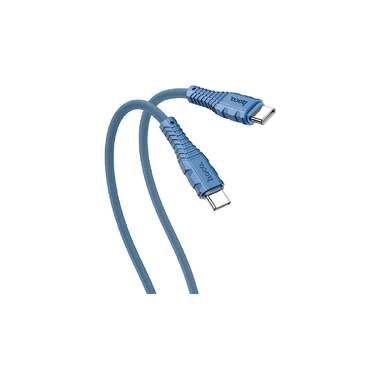 Кабель Usb-c Hoco x67 nano type-c, 3а, pd 60w, 1м, силикон (синий) 0L-00053820