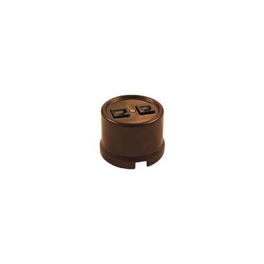 Розетка Bironi rj45 информационная двойная, керамика, цвет коричневый B1-302-02