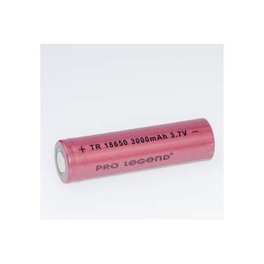 Аккумулятор Pro Legend Li 18650, 3000 mAh, 3,7V, без защиты, плоский плюс PL6210