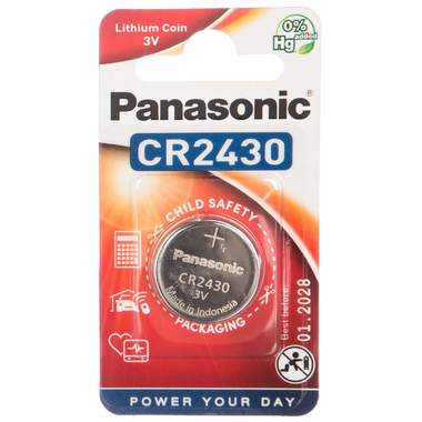 Дисковая литиевая батарейка CR2430 3В бл/1 Panasonic 5410853012313