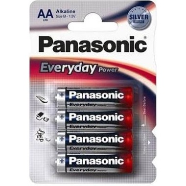 Щелочная батарейка LR6 AA Everyday Power Standard 1.5В бл/4 Panasonic 5410853024712