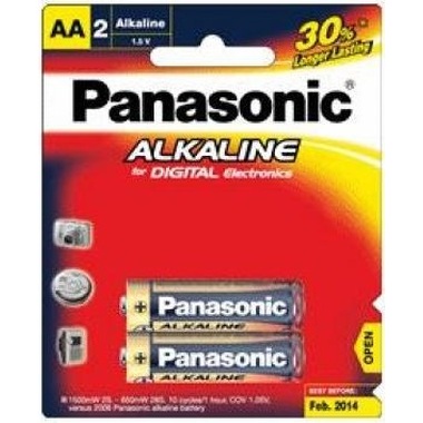 Щелочная батарейка LR6 AA Alkaline 1.5В бл/2 Panasonic 5410853042259