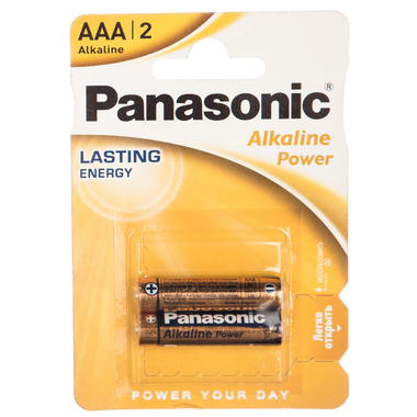 Щелочная батарейка LR03 AAA Alkaline 1.5В бл/2 Panasonic 5410853042907