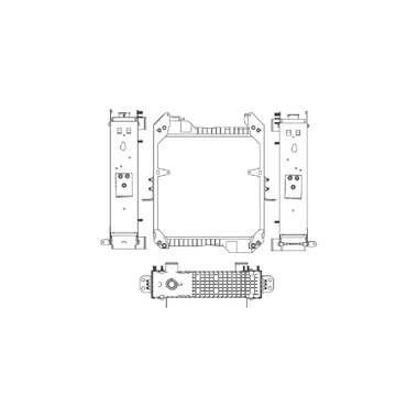 Радиатор охл. для экскаваторов-погрузчиков Terex TLB 840/890/990 с двигателем 1104D-44TA LUZAR LRc 3116