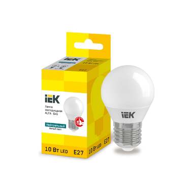 Лампа IEK LED ALFA G45 шар 8Вт 230В 3000К E14 LLA-G45-8-230-30-E14