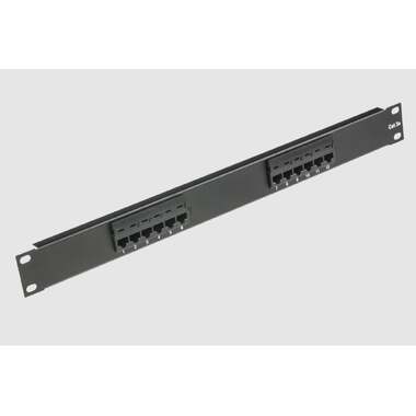 Патч-панель TWIST UTP 19", 1U, 12 портов RJ-45, 110 тип Cat.5e PP-19-1U-12-C5E-TWCS