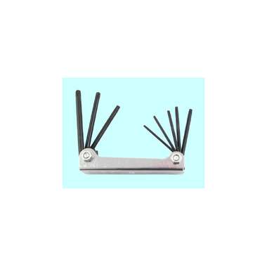 Набор шестигранных ключей TORX CNIC 2210 T9, Т10, Т15, Т20, Т25, Т27, Т30, T40 в металлическом корпусе, СrV, 8 шт. 48762