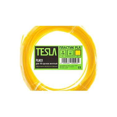 Пластик Tesla PLA PLA03 для 3D ручки жёлтый 10м 371507