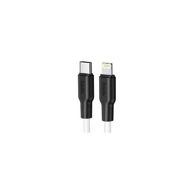 Usb-c кабель Hoco x21 plus silicone lightning 8-pin, 3а, pd20w, 1м, силикон (белый) 0L-00053492