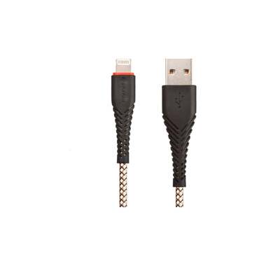 Usb кабель Borofone bx25 powerful lightning 8-pin, 1м, 2.4a, нейлон, черный 0L-00043626