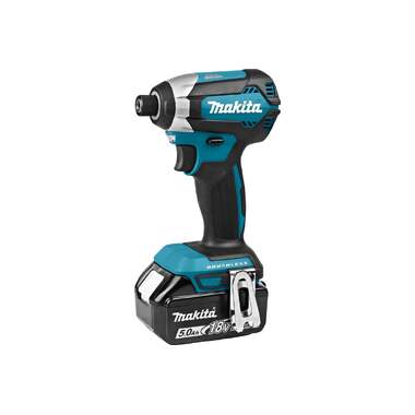 Шуруповерт аккумуляторный ударный бесщеточный Makita18В, 1x5Ач, Li-ion, 0-3400 об\м, 6-ти гр, 1\4", 1.3кг, кейс, 170Нм, М5-М16 DTD153RT