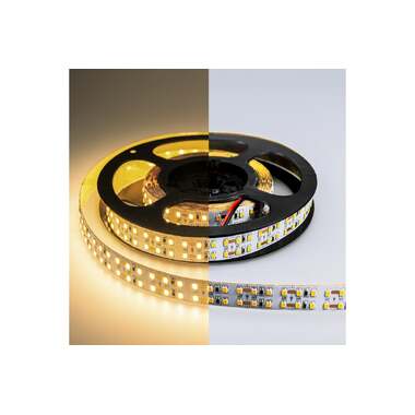 Светодиодная лента Eleganz LUX 2835 240 LED 19.2W/M 12V теплая 3000К IP20 ДВУХРЯДНАЯ EL-LS-19WW