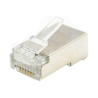 Компьютерный коннектор OXION RJ-45 (8P8C) FTP Cat. 6, 100 шт., пакет, арт. OX-RJ-45CAT6SHLDPB