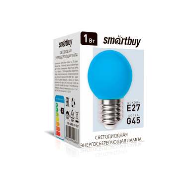 Светодиодная (LED) лампа Smartbuy BLUE -G45-01W/E27 SBL-G45B-01-E27