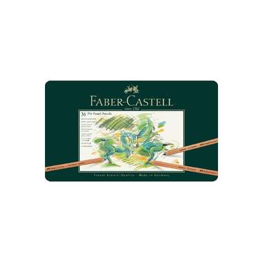 Пастельные карандаши Faber-Castell pitt pastel, 36 цветов, металлическая коробка 112136