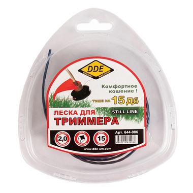 Корд триммерный Still line (2.0 мм; 15 м; витой квадрат) DDE 644-986