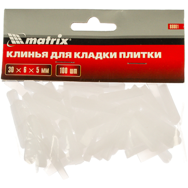 Клинья (100 шт; 30х6х5 мм) для кладки плитки MATRIX 88081