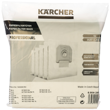 Пылесборники бумажные 5 шт. для пылесосов Karcher 6.904-285 6.904-285.0