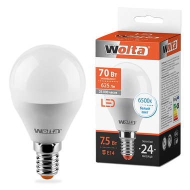 Лампа WOLTA LED 25W45GL7.5E14