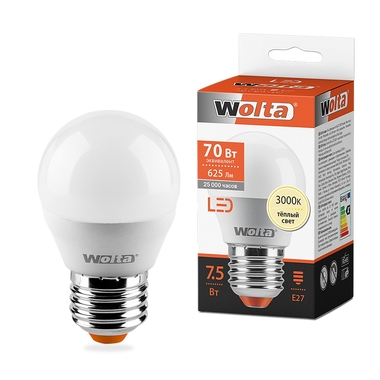 Лампа WOLTA LED 25W45GL7.5E27