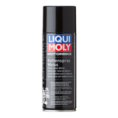 Белая цепная смазка для мотоциклов 0,4л LIQUI MOLY Motorbike Kettenspray weiss 1591