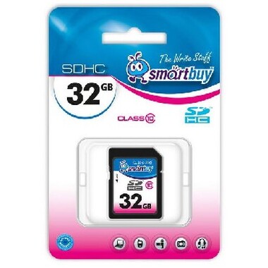 Карта памяти SMARTBUY SDHC 32GB Class10 SB32GBSDHCCL10