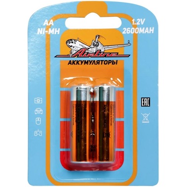 Батарейки AA HR6 аккумулятор Ni-Mh 2600mAh 2шт Airline AA-26-02