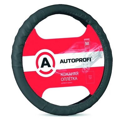 Оплётка руля AUTOPROFI AP-300 BK L