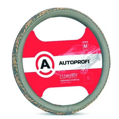 Оплётка руля AUTOPROFI AP-810 D.GY/GY, BE M